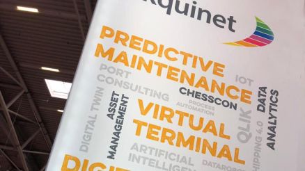 Banner of AKQUINET about the Transport Logistics event with keywords: predictive maintenance, CHESSCON, data analytics, IOT, Digital Twin, Port Consulting, Qlik, digitization, predictive analytics, asset management, ...